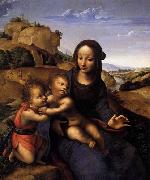 YANEZ DE LA ALMEDINA, Fernando Madonna and Child with Infant St John china oil painting artist